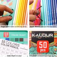 KALOUR Set De Lápices De Colores Profesionales 50/72/180/240/300 Pcs Lápices De Aceite Para Dibujos Y Pintura Artística Suministros Para Colorear - details 89