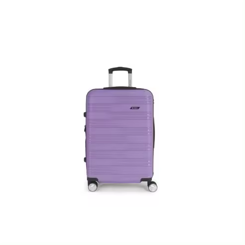 Gabol Maleta Mediana Extensible - 4 Ruedas Dobles - Colección UYIKO - Rígida Polipropileno - 66 x 44 x 26/30 Cm - Candado Combinación TSA - Doble Separador Interior - - 1