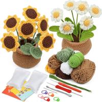 Kit De Crochet Para Principiantes Con Video Tutorials Incluidos Kit De Tejer Para Comenzantes Con Flores Material De Lana - details 1
