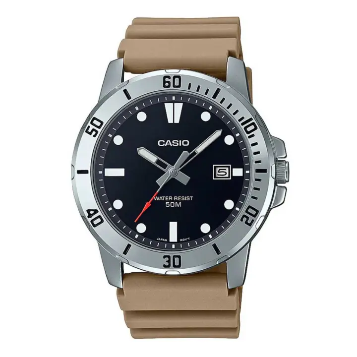 Reloj CASIO MTP-VD01-5E Military Style para Hombre Esfera Negra - 1