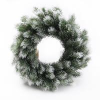 10/20PCS Material De Coronas Navideñas Plantas Artificiales Decorativas Para Bodas Y Hogar Flores De Plástico Pina De Pino Hoja De Nieve - details 0