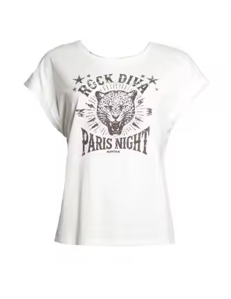 Camiseta Morgan Diva blanca con mensaje - 1