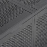 vidaXL Caja de almacenaje para jardín 180 L PP ratán negra - details 4