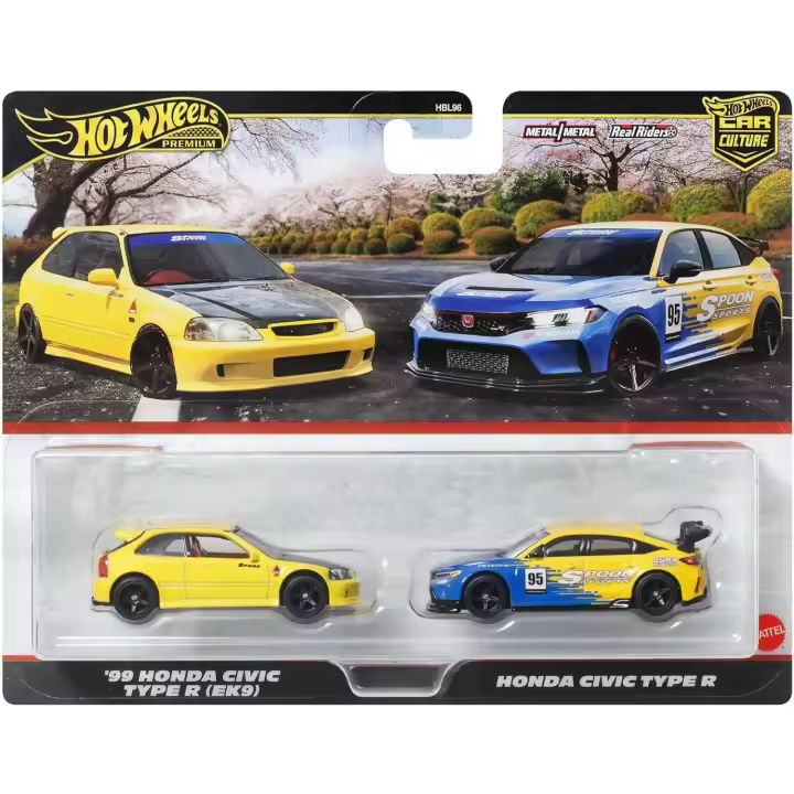 Hot Wheels Premium pack 2 Civic Type R (EK9) y Honda Civic Type-R Spoon JBL00 - 1