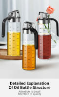 Botella De Condimento Para Cocina Dispensador De Salsa Botellas De Vidrio Para Almacenamiento De Especias Aceite Vinagre Herramientas Creativas Para La Cocina - details 1