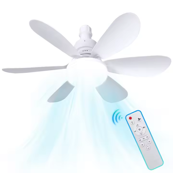 Ventilador de Techo con Luz y Mando a Distancia, Silencioso, 6 Aspas, Dormitorio y Salón - 1