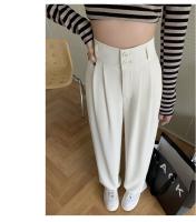 Pantalones Anchos De Pierna Para Mujer Cintura Alta Elegante Minimalista Primavera Verano Con Botones Y Bolsillos Talla Suelta - details 13