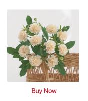6Pcs Flores Artificiales De Seda Mini Carnations 11Cm Para Bodas Artesanía Wreath Accesorios Navidad DIY Decoración Del Hogar Scrapbooking - details 4