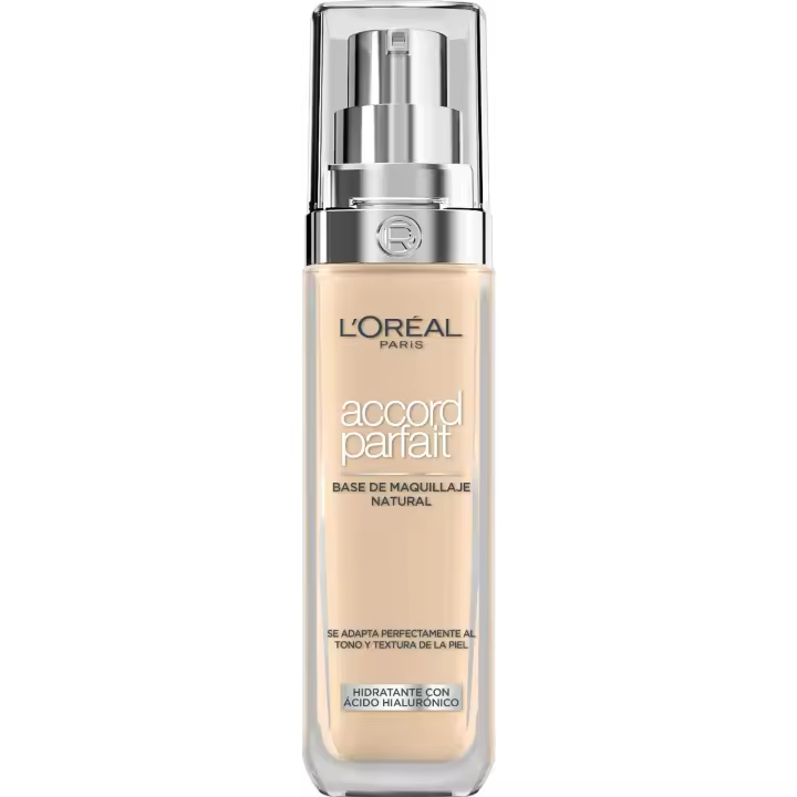 L'Oréal Paris | Accord Parfait base de maquillaje con ácido hialurónico, SPF20. 30ML - 1