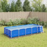 vidaXL Tapiz de suelo piscina geotextil poliéster gris claro Dimensiones 420 x 220 cm, 500 x 250 cm, 550 x 280 cm - details 2