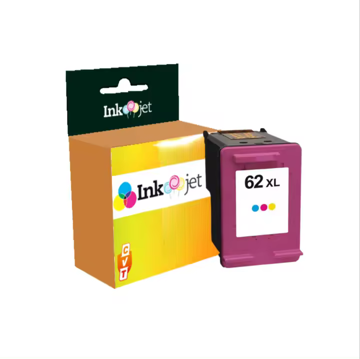 Cartucho de Tinta HP 62XL Tricolor Compatible - Alta Calidad - 1