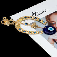 Lucky Eye Llavero De Elefante Dorado Con Corán Islámico Decoración De Pared Anteojos De La Suerte Colgante De Metal Para Todos - details 6