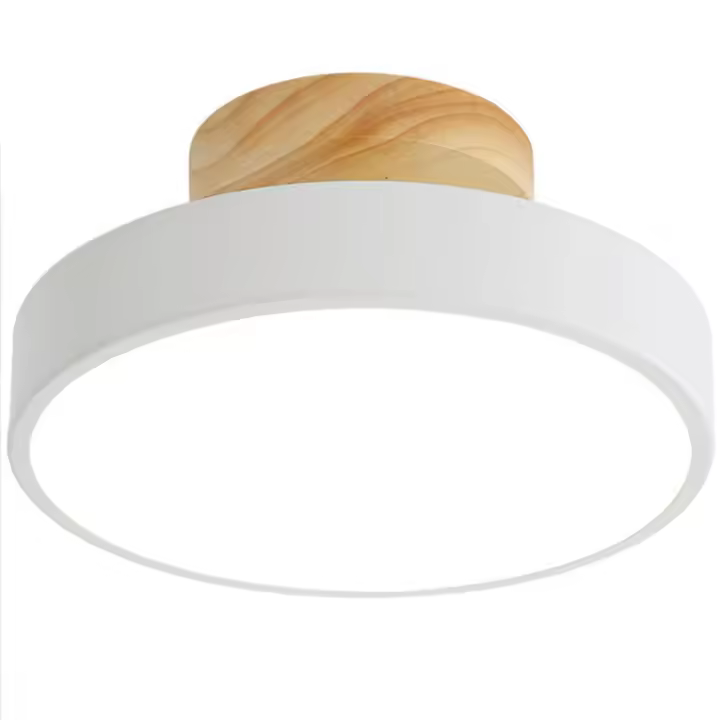Lámpara De Techo LED En Madera Creativa Para Dormitorio Sala De Estar Pasillo Restaurante Iluminación Decorativa AC220V Instalación Fija - 1