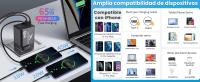 Cargador USB-C Retráctil 65W GAN, Puerto USB-C y USB-A, Carga Rápida PD QC3.0, Adaptador para iPhone, Samsung, Tablet, Notebook - details 4