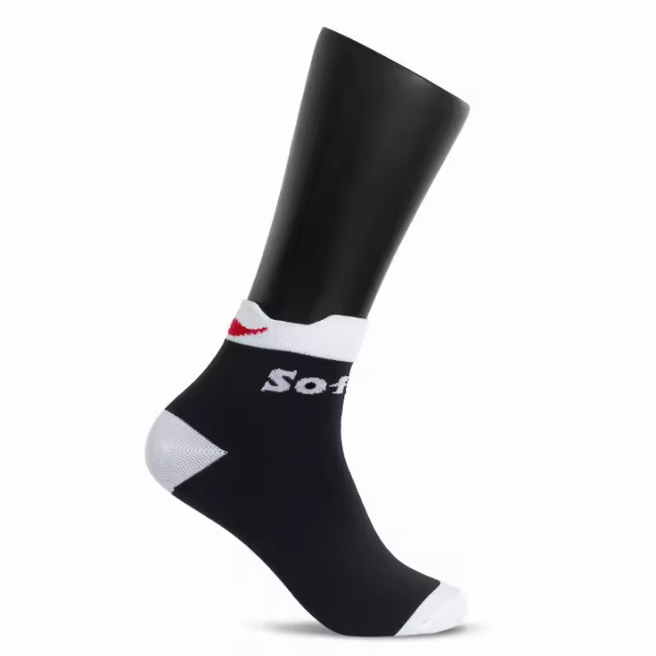 Calcetines Softee Tobilleros Negro Blanco 1 Par - 1