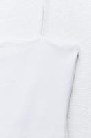 ZBZA Vestido Mini Chic Para Mujer Con Cintura Alta Y Mangas Spaghetti Estilo Balón De Punto De Poliéster Solado Sólido Con Patchwork - details 20