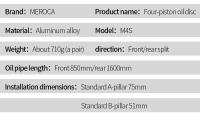 Freno De Disco MTB M4S De 4 Pistones Tipo Split Bilateral Freno Hidráulico Con Tubo Lubricado Longitud Frontal 850mm Trasero 1600mm Para Bicicleta De Montaña - details 2