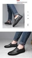 Zapatos Casuales Para Hombre En Cuero Suelto Antideslizantes Transpirables Para Caminar Y Conducir En Exterior Zapatos De Oficina Y Trabajo - details 6