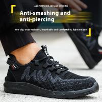 Zapatos De Seguridad Para Hombre Talla 48 Antipinchazos Y Antideslizantes Suela De EVA Capa Superior De Tejido Mocasines Respirables Para Trabajo - details 22