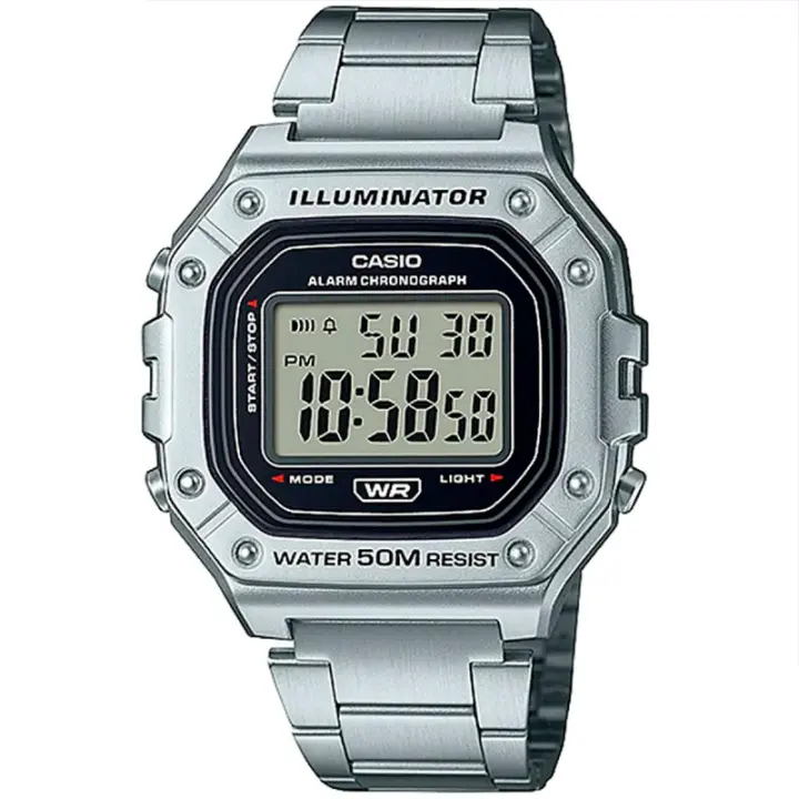 Casio Youth W-218hd-1adf Reloj De Pulsera Digital Para Hombre Color Plateado - 1