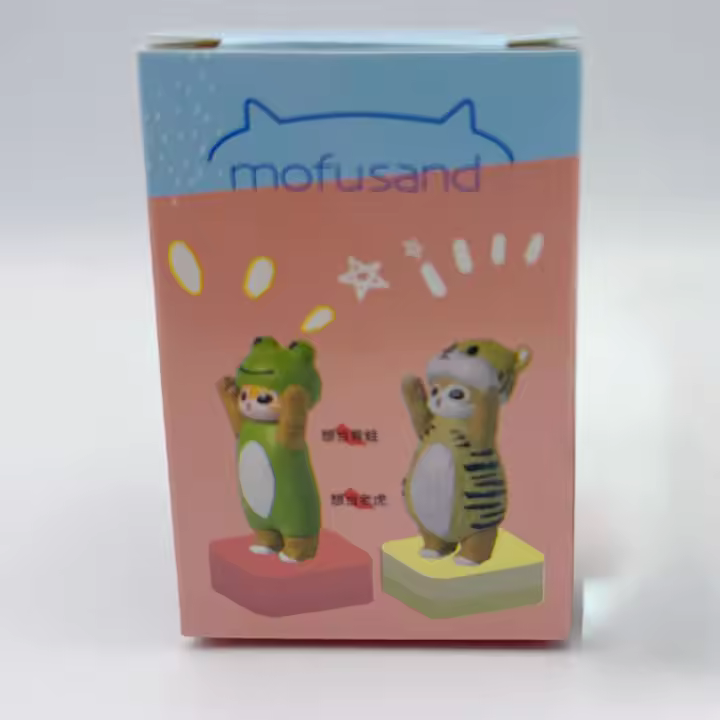 Muñeca De Granulados Mofusand Tiburón Gato Q Lindo Muñeca De Resina Artesanal Oreja De Conejo Decoración Para Niñas Caja Sorpresa Regalo - 1