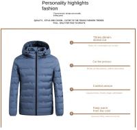 Chaqueta De Pato Acolchada Exterior Para Hombre Casual Con Capucha Impermeable Y Respirable Para Otoño E Invierno Cálida Y Ligera - details 2