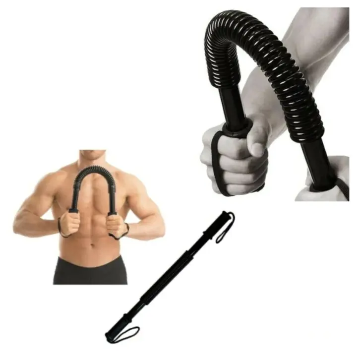 Barra musculación ejercitador de estiramiento 30, 40 y 50 kg twister brazo flexible - 1