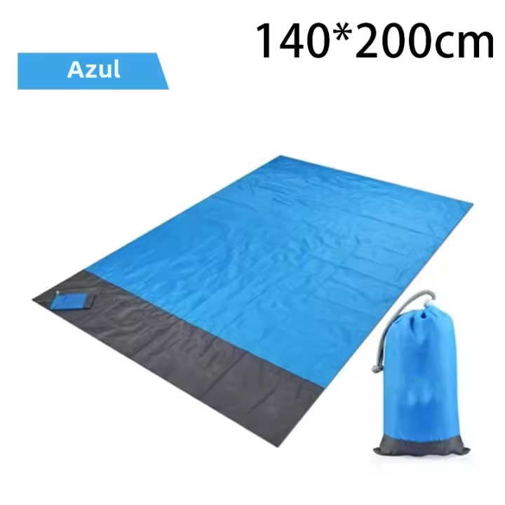 Manta De Playa Impermeable 2x2.1m Plegable Y Portátil Para Camping Y Picnics Matrícula Ligera Para Exterior Y Arena - 1