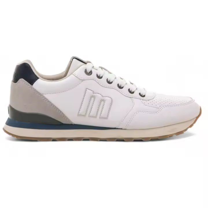 Deportiva moda Mustang para hombre 84755 color blanco - 1