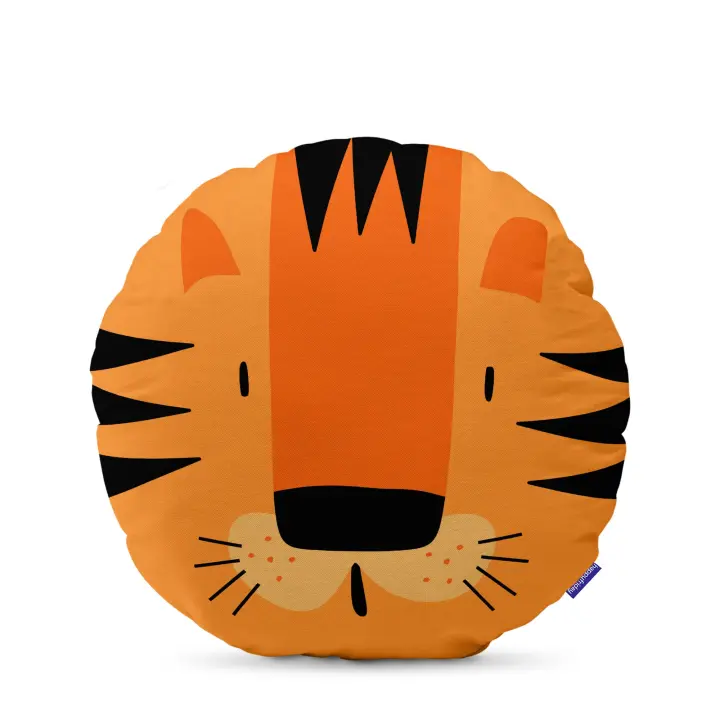 Happyfriday- Tiger Cojín 50x50 cm, Cojines con forma 100% Algodón (exterior) 100% Poliéster (relleno), calidad de 200 Gr x m2, Fabricado en España - 1