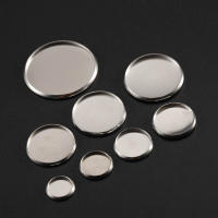 20pcs Base De Cameo Redonda En Acero Inoxidable Para Cabochón De 18/20/25/30mm Herramienta Para La Creación De Joyas DIY - details 1