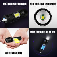 Linterna LED De Alta Potencia Recargable Portátil Con Luz Lateral De Longitud De Rayo Para Exteriores Y Uso Doméstico - details 6