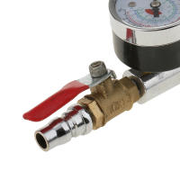 Gauge De Presión De Neumáticos Inflador De Aire 220PSI Compresor Valvulado Para Coche Camión Bicicleta Herramienta De Reparación De Neumáticos Metal Color Plata Y Negro - details 5