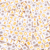 100pcs Cuentas De Letras Cuadradas 6mm Negro Y Oro Aleación De Acrílico Para Manualidades Y Creación De Joyas DIY - details 36