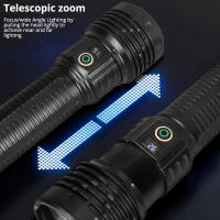 Linterna Táctica LED Potente 5000LM Luz Emergente Con Luz De Cola Y Telescópica Recargable ABS Certificación CCC Ce ROHS FCC - details 2