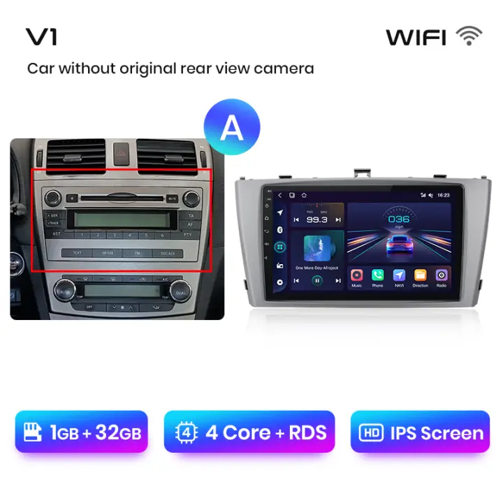 Junsun Tech Android 13 Radio para Toyota Avensis T27 2008 2009 2010 2011 2012 2013 2014 2015 de Coche con Chip Qualcomm de 8 Núcleos CarPlay Inalámbrico Autorradio Estéreo Pantalla HD Multimedia - 1