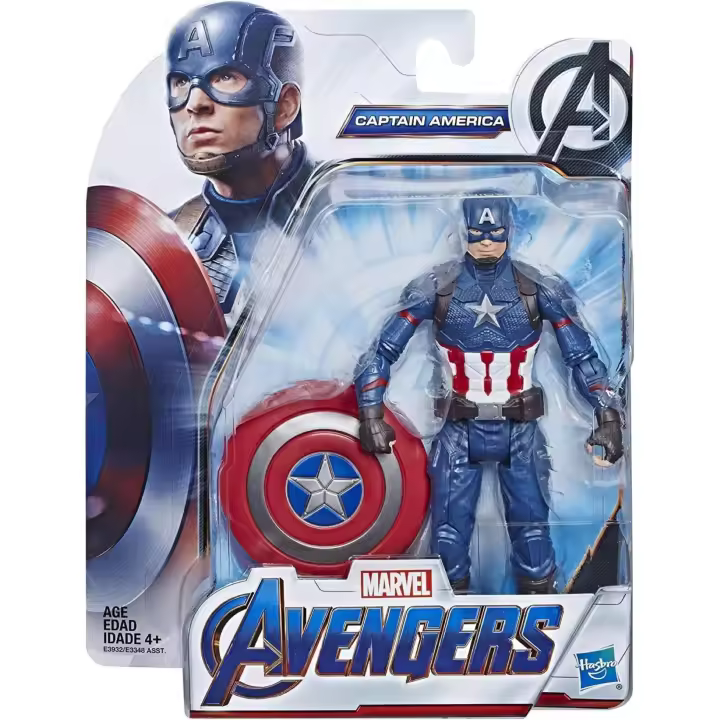 HASBRO - Figura Articulable Capitán América - Inspirado en la Película de Marvel - Mide 14cm - Incluye Accesorio - Para mayores de 4 años - 1