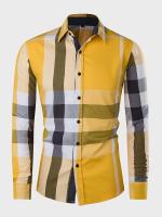 Camisa Casual De Patoleta Y Cuadros Fredd Marshall Para Hombre 100% Algodón Manga Larga Botones Social Tops Moda 2023 - details 2
