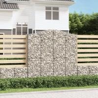 vidaXL Cesta gaviones forma arco hierro galvanizado 200x50x200/220 cm - details 1