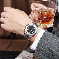 Reloj De Lujo Para Hombre Resistente Al Agua 30M Luminoso Fecha Acero Inoxidable Cuadrado Reloj De Pulsera Cuarzo Estilo Formal Y Casual - details 2