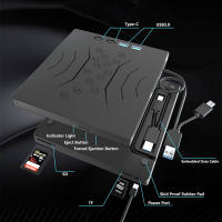 Carpeta Óptica Externa 7-en-1 USB3.0 Tipo-C Portátil Para Laptop PC Windows Reproductor De CD DVD RW Con Slots De Tarjetas SD TF - details 2