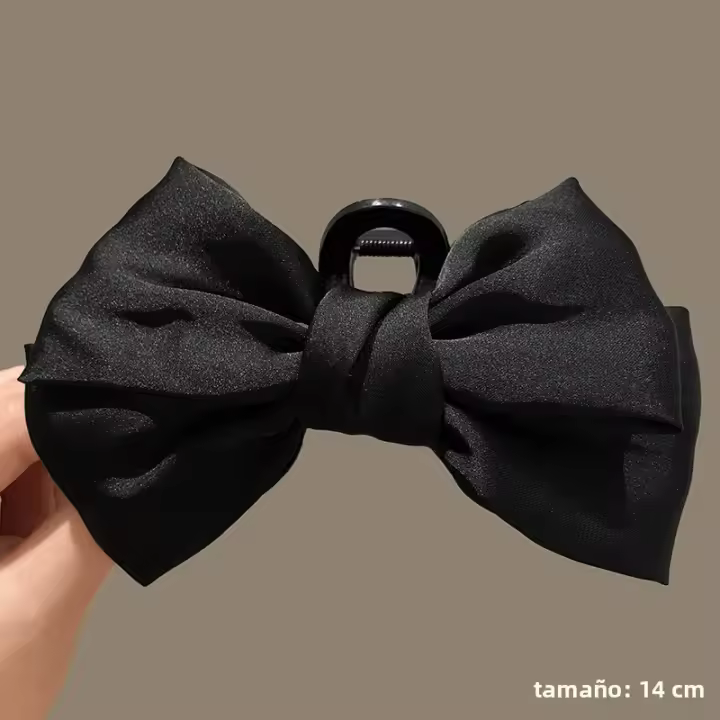 Granos De Cepillo Para Mujer Y Niñas En Satén Negro Accesorios De Peluca Estilo Coreano Grande Doble Lado Para Verano - 1