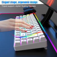 Teclado De Juego Con Iluminación RGB De 69 Teclas Diseño Compacto De 68% Teclado Conectado Por Cable Estándar Para Oficinistas Y Jugadores - details 17