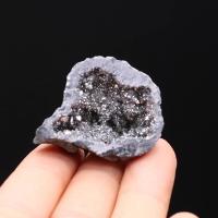 2pcs/Set Vaso De Tesoro De Agate Natural Piedra Cristal Con Agujero Gemstone Plating Color DIY Collar Joyería Exhibición Ornamento - details 2