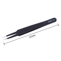 Set De 6 Pinzas De Precisión ESD Antiestática De Acero Inoxidable Herramienta Industrial Para Mantenimiento Curvas Y Rectas - details 9