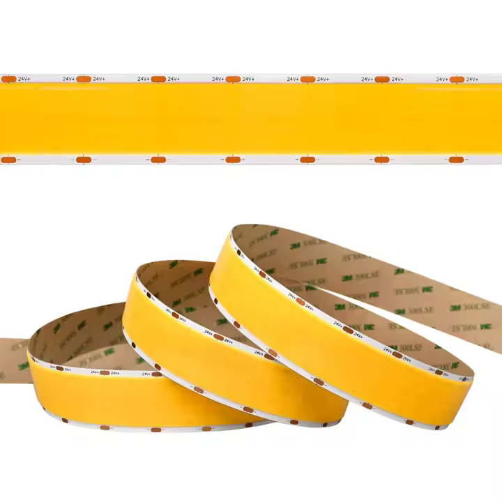 Tira De Luz LED COB Ultra Brillante 4300 Lumen/m 1600 LEDs/m Alta Densidad Flexible Dimmable Iluminación RA90 3000K 4000K 6500K 24V Para El Hogar - 1