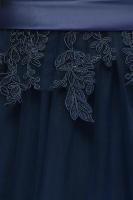 Vestido Elegante De Maxi Para Madre De La Novia Con Encaje Y Tules BABYONLINE Sin Mangas Con Cintura A-LINE Decoración De Perlas Y Broches - details 10