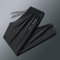 Pantalones De Seda Para Hombre De Verano Talla Grande 7XL Algodón Elástico Moda Casual Estilo Deportivo Con Bolsillos Cintura Media - details 7