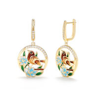 Pendientes Colgantes De Diseño De Pájaro Esmalte Huitan Para Mujer Joyería De Moda Nueva 2022 Tendencia Boda Creativa - details 1