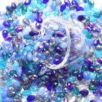 Lote De 30 Piezas De Pendantes De Cristal Lloro 8x12mm Colores Mixtos Para Creación De Joyas DIY Accesorios De Vidrio En Forma De Perla - details 3